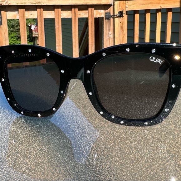 Quay AFTER HOURS RHINESTONE blk/blk •SUPER RARE• Sunglasses - Picture 9 of 15